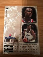 Back | Chris Webber [Gold Medallion] Basketball Cards 1995 Ultra