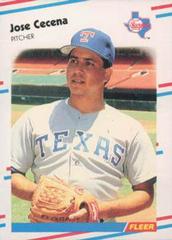 Jose Cecena #U-62 Baseball Cards 1988 Fleer Update Prices