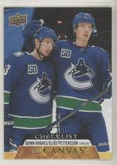 Elias Pettersson, Quinn Hughes Hockey Cards 2020 Upper Deck UD Canvas Prices