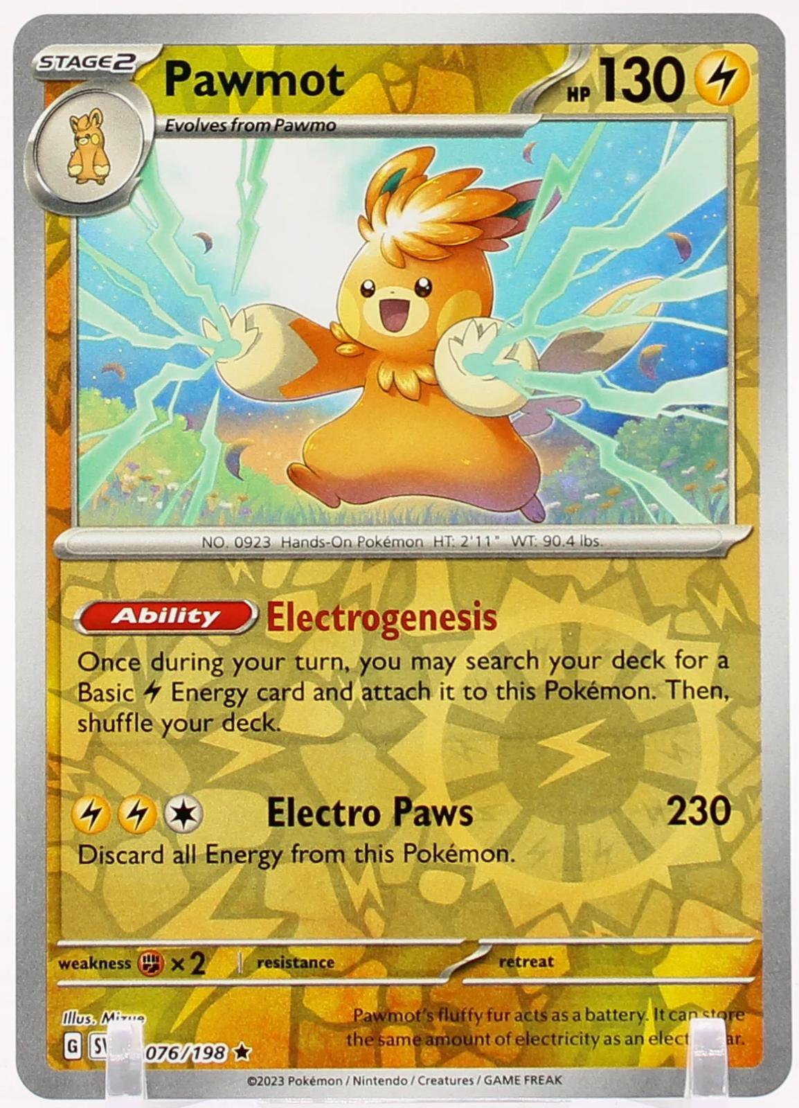 Pawmot [Reverse Holo] #76 Pokemon Scarlet & Violet