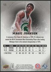 Back Side | Magic Johnson Basketball Cards 2013 SP Authentic