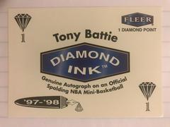 Tony Battie Basketball Cards 1997 Fleer Diamond Ink Prices