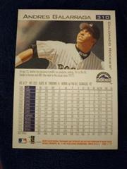 Back Of Card | Andres Galarraga Fleer97 Baseball Cards 1997 Fleer Tiffany