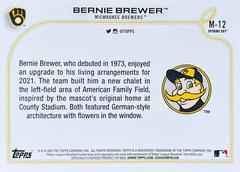 Card Back | Bernie Brewer Baseball Cards 2022 Topps Opening Day Mascots