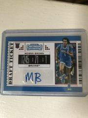 Moses Brown [Autograph Draft Red Foil] #113 Basketball Cards 2019 Panini Contenders Draft Picks Prices