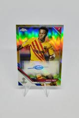 Ansu Fati [Gold Refractor] #CA-AF Soccer Cards 2021 Topps Chrome UEFA Champions League Autographs Prices