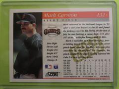 Carreon 135 Reverse | Mark Carreon Baseball Cards 1993 Score