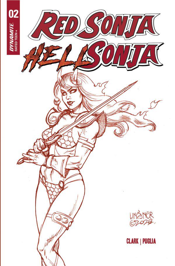 Red Sonja / Hell Sonja [Linsner Red Sketch] #2 (2023) Comic Books Red Sonja / Hell Sonja