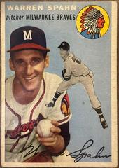 Warren Spahn #20 Baseball Cards 1954 Topps Prices
