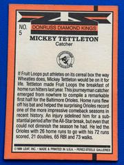 Back | Mickey Tettleton Baseball Cards 1990 Donruss