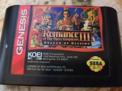 Cartridge (Front) | Romance of the Three Kingdoms III Dragon of Destiny Sega Genesis
