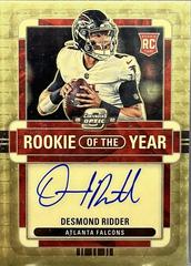 Desmond Ridder [Rookie of the Year Autograph Gold Vinyl] #ROY-DR Football Cards 2022 Panini Contenders Optic Rookie of the Year Prices