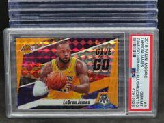 LeBron James [Orange Fluorescent] #8 Basketball Cards 2019 Panini Mosaic Give and Go Prices