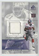 Tiki Barber #BA Football Cards 2001 SP Game Used Authentic Fabric Prices