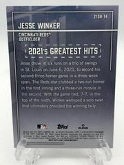 Back Of Card | Jesse Winker Baseball Cards 2022 Topps 2021’s Greatest Hits