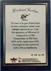 Back | Michael Jordan Basketball Cards 2002 Fleer Platinum Platinum Portraits