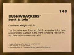 1990ClassicWWF_Bushwhackers148_CardBack | Bushwhackers Wrestling Cards 1990 Classic WWF The History of Wrestlemania