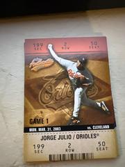 Jorge Julio #78 Baseball Cards 2003 Fleer Authentix Prices