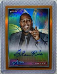 Glen Rice [Orange Refractor] #FA-GR Basketball Cards 2021 Topps Finest Autographs Prices