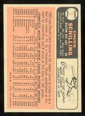 Back | Chuck Schilling Baseball Cards 1966 Topps