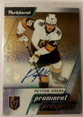Peyton Krebs [Autograph Gold] Hockey Cards 2020 Parkhurst Prominent Prospects Prices