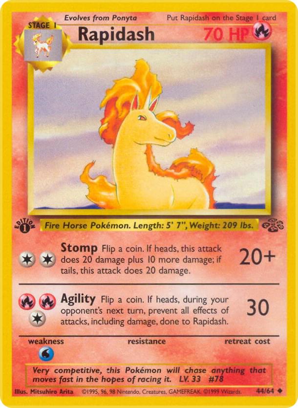 Rapidash [1st Edition] #44 Pokemon Jungle