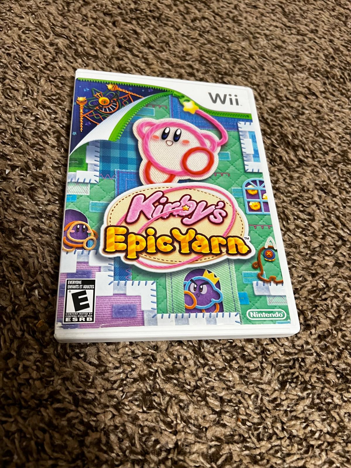 Kirby's Epic Yarn Item, Box, and Manual Wii