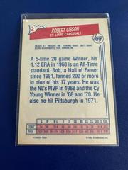 Back | Bob Gibson Baseball Cards 1992 Ziploc