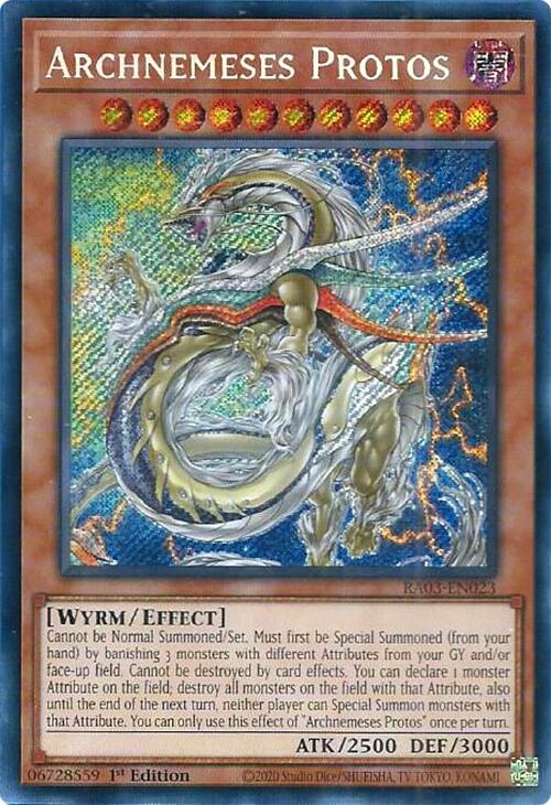 Archnemeses Protos [Quarter Century Secret Rare] RA03-EN023 YuGiOh Quarter Century Bonanza