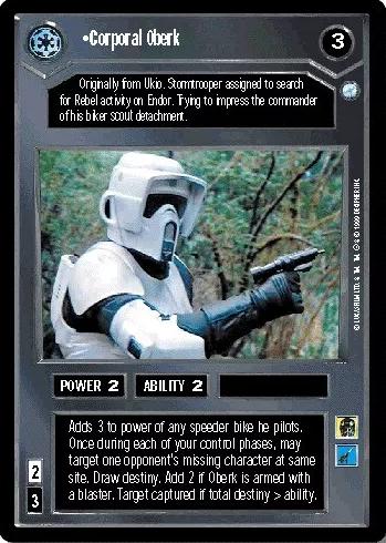 Corporal Oberk [Limited] Star Wars CCG Endor