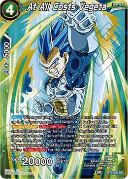 At All Costs Vegeta BT4-030 Dragon Ball Super Colossal Warfare