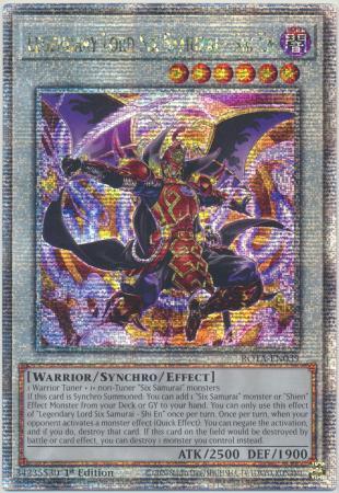 Legendary Lord Six Samurai - Shi En [Quarter Century Secret Rare] ROTA-EN039 YuGiOh Rage of the Abyss