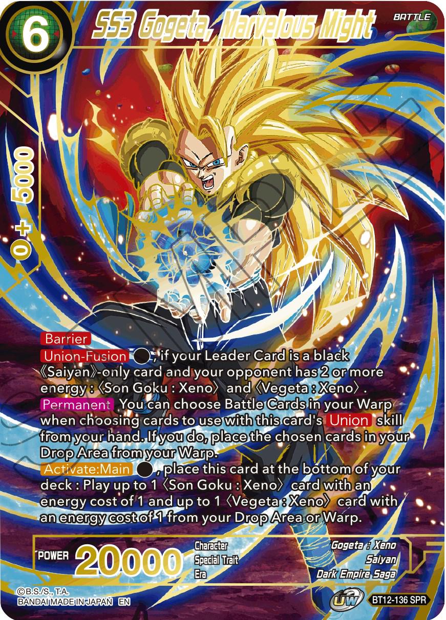 SS3 Gogeta, Marvelous Might [SPR] BT12-136 Dragon Ball Super Vicious Rejuvenation