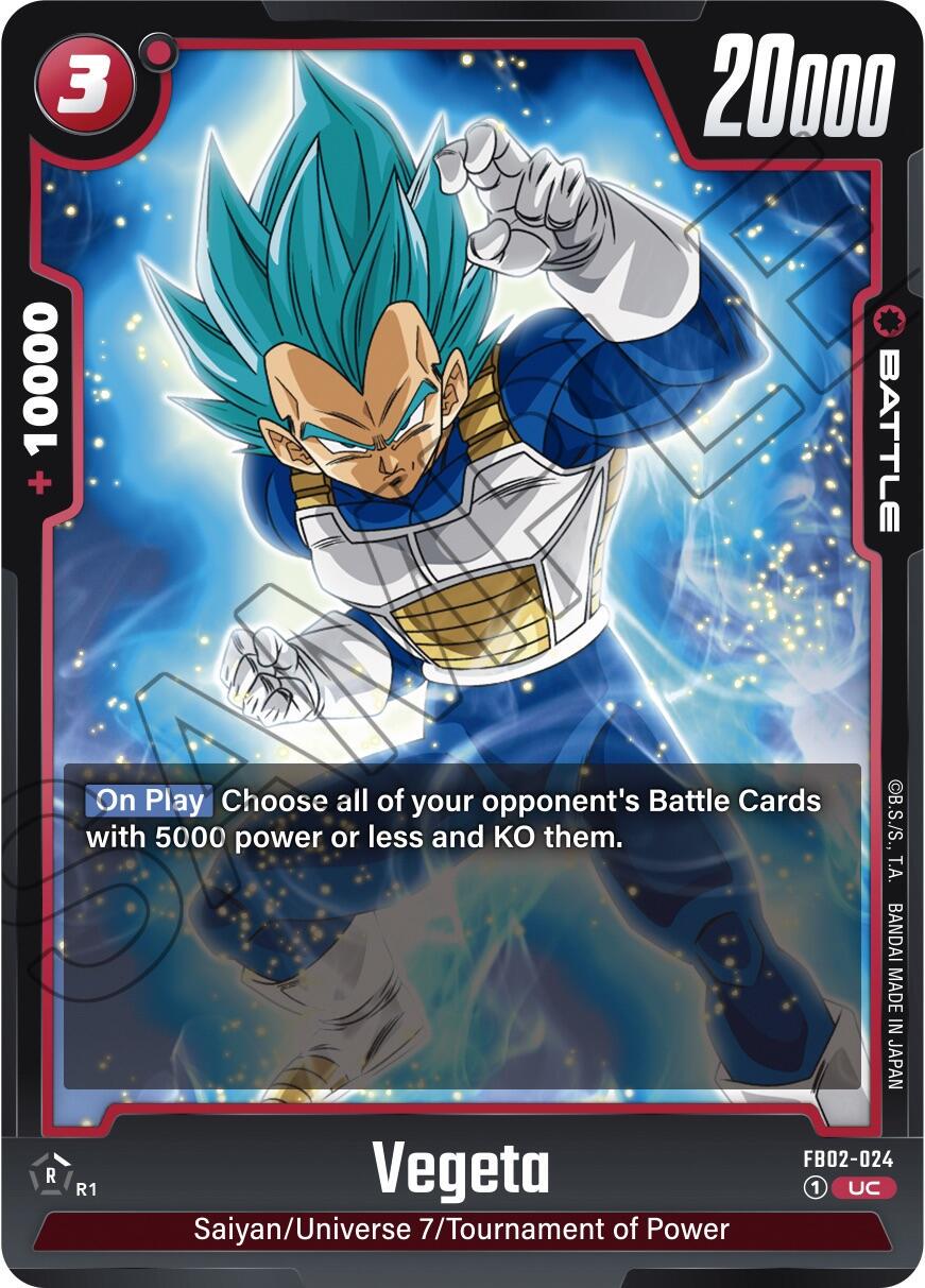 Vegeta FB02-024 Dragon Ball Fusion World Blazing Aura