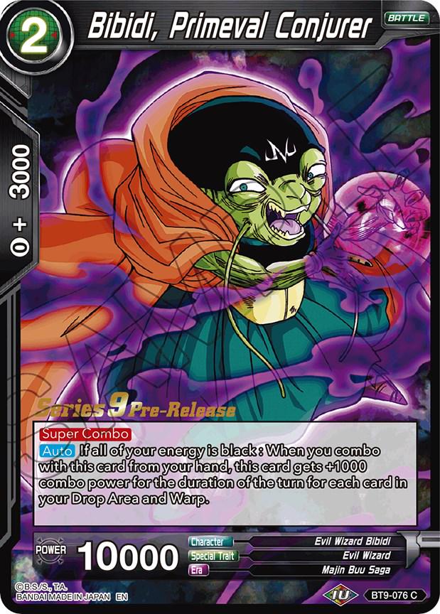 Bibidi, Primeval Conjurer BT9-076 Dragon Ball Super Universal Onslaught: Pre-Release Promos