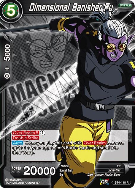 Dimensional Banisher Fu BT4-118 Dragon Ball Super Magnificent Collection Forsaken Warrior