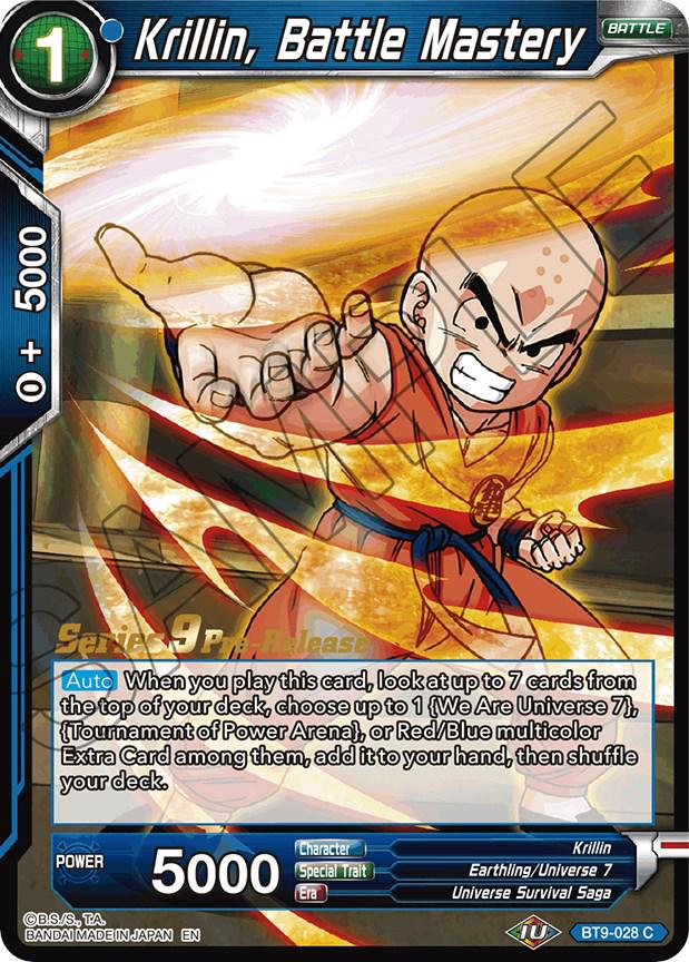 Krillin, Battle Mastery BT9-028 Dragon Ball Super Universal Onslaught: Pre-Release Promos