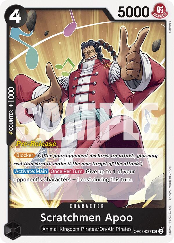 Scratchmen Apoo [Pre-Release] OP08-087 One Piece Two Legends