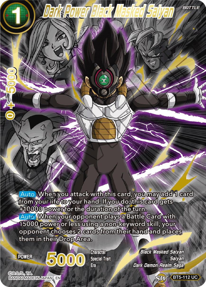 Dark Power Black Masked Saiyan [Alternate Art] BT5-112 Dragon Ball Super Expansion Set: Special Anniversary Box 2021