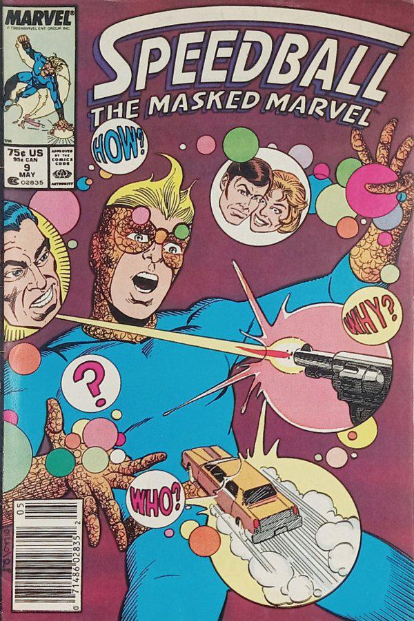 Speedball [Newsstand] #9 (1989) Comic Books Speedball: The Masked Marvel