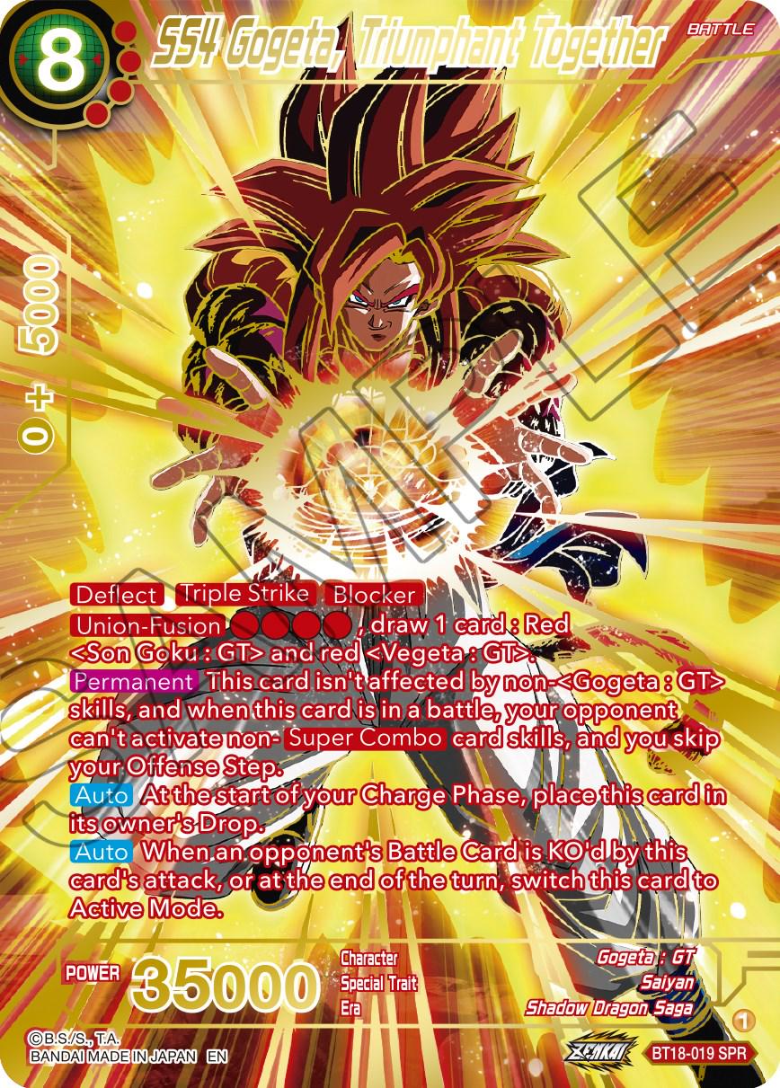 SS4 Gogeta, Triumphant Together [SPR Foil] BT18-019 Dragon Ball Super Dawn of the Z-Legends