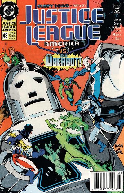 Justice League America [Newsstand] #48 (1991) Comic Books Justice League of America