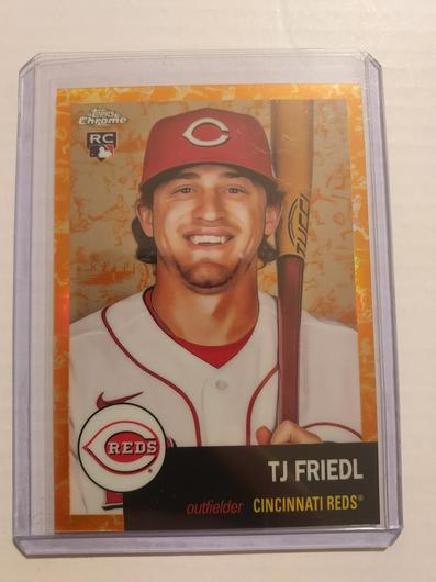 Tj Friedl Orange Ungraded Topps Chrome Platinum Anniversary