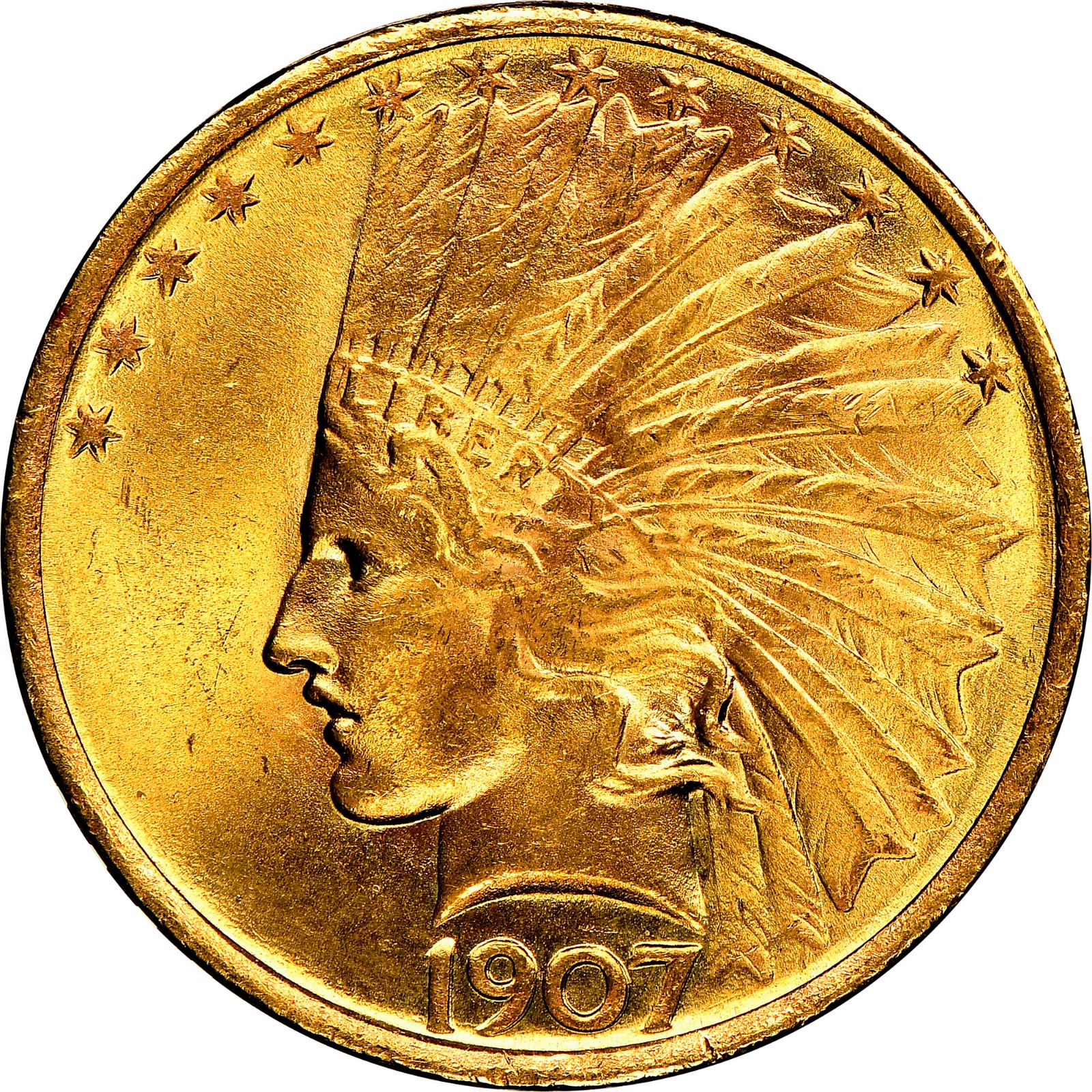 1907 [SATIN PROOF] Coins Indian Head Gold Eagle