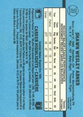 Reverse | Shawn Abner Baseball Cards 1988 Leaf