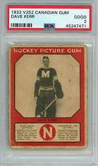 Dave Kerr Hockey Cards 1933 V252 Canadian Gum Prices
