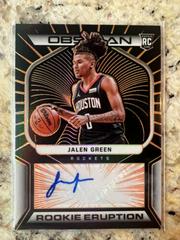 Jalen Green [Orange] Basketball Cards 2021 Panini Obsidian Rookie Eruption Signatures Prices