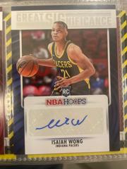 Isaiah Wong #GS-WNG Basketball Cards 2023 Panini Hoops Great SIGnificance Prices