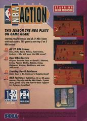NBA Action - Back | NBA Action Sega Game Gear