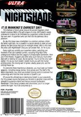 Nightshade - Back | Nightshade NES